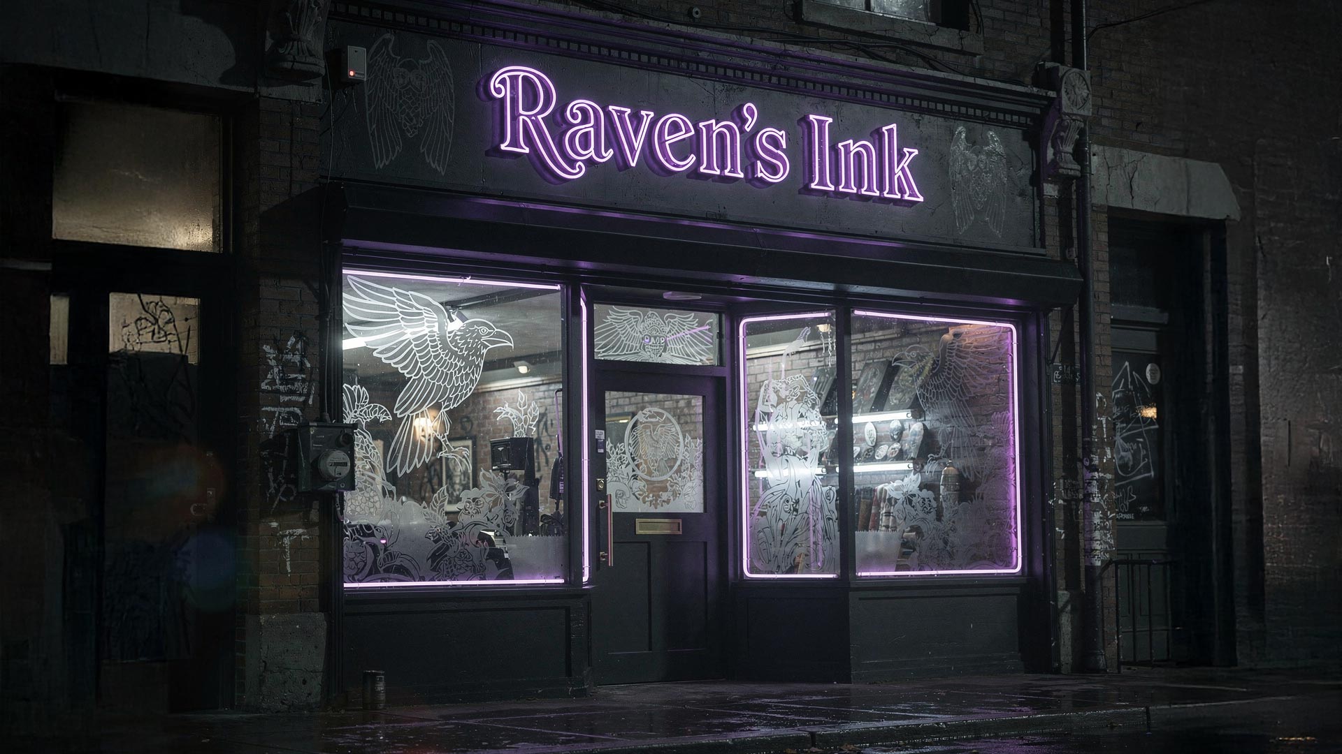 Raven's Ink studio interior